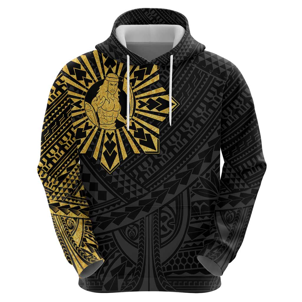 Philippines Tribal Hoodie King Lapu Lapu Gold Version