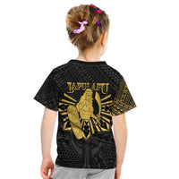 Philippines Tribal Kid T Shirt King Lapu Lapu Gold Version