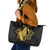 Philippines Tribal Leather Tote Bag King Lapu Lapu Gold Version