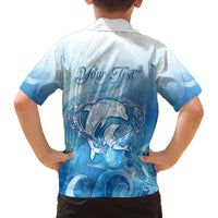 Mother's Love Is Deeper Than Ocean Family Matching Off The Shoulder Long Sleeve Dress and Hawaiian Shirt Polynesian Style LT05 - Polynesian Pride