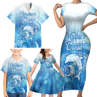 Mother's Love Is Deeper Than Ocean Family Matching Short Sleeve Bodycon Dress and Hawaiian Shirt Polynesian Style LT05 - Polynesian Pride