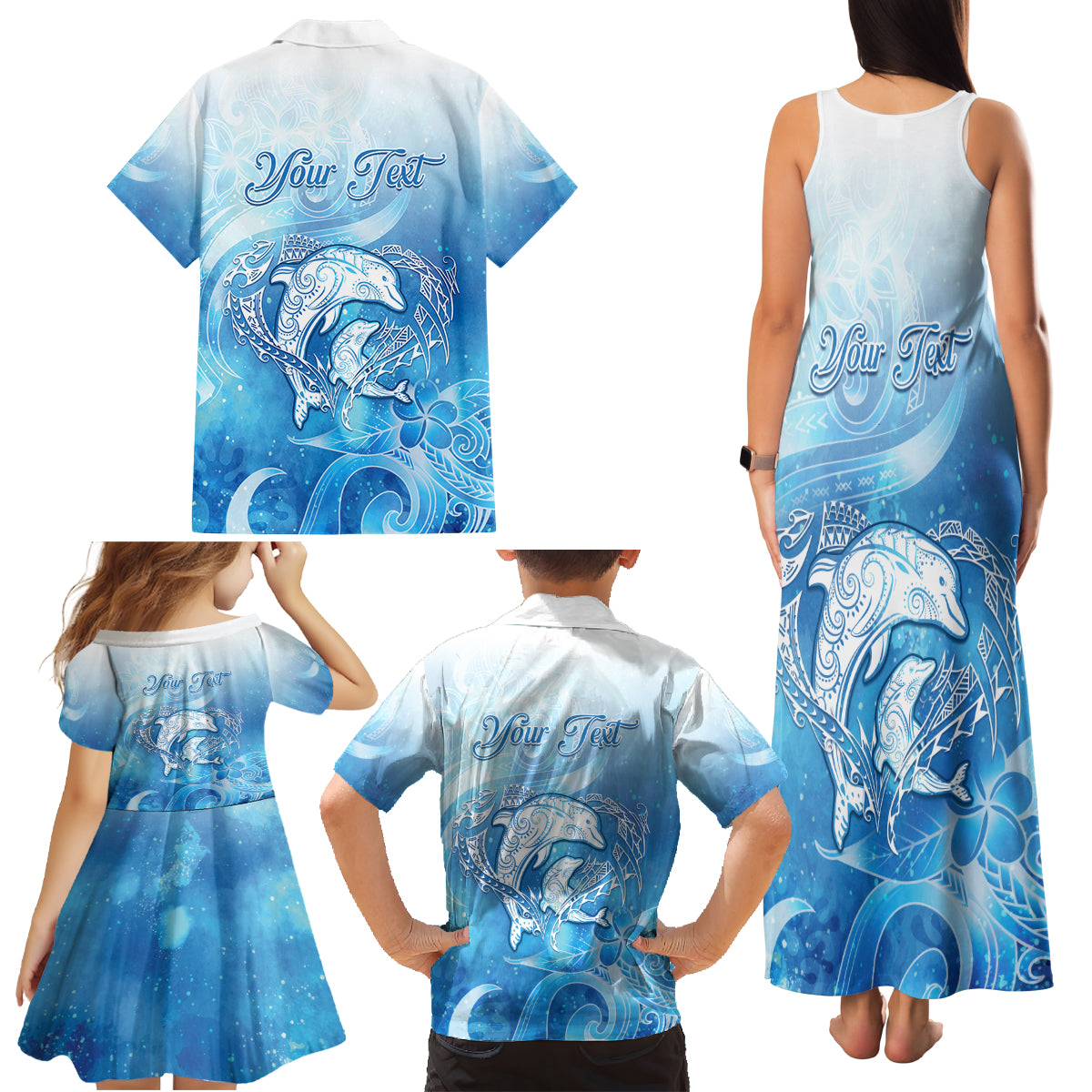 Mother's Love Is Deeper Than Ocean Family Matching Tank Maxi Dress and Hawaiian Shirt Polynesian Style LT05 - Polynesian Pride