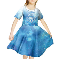 Mother's Love Is Deeper Than Ocean Kid Short Sleeve Dress Polynesian Style