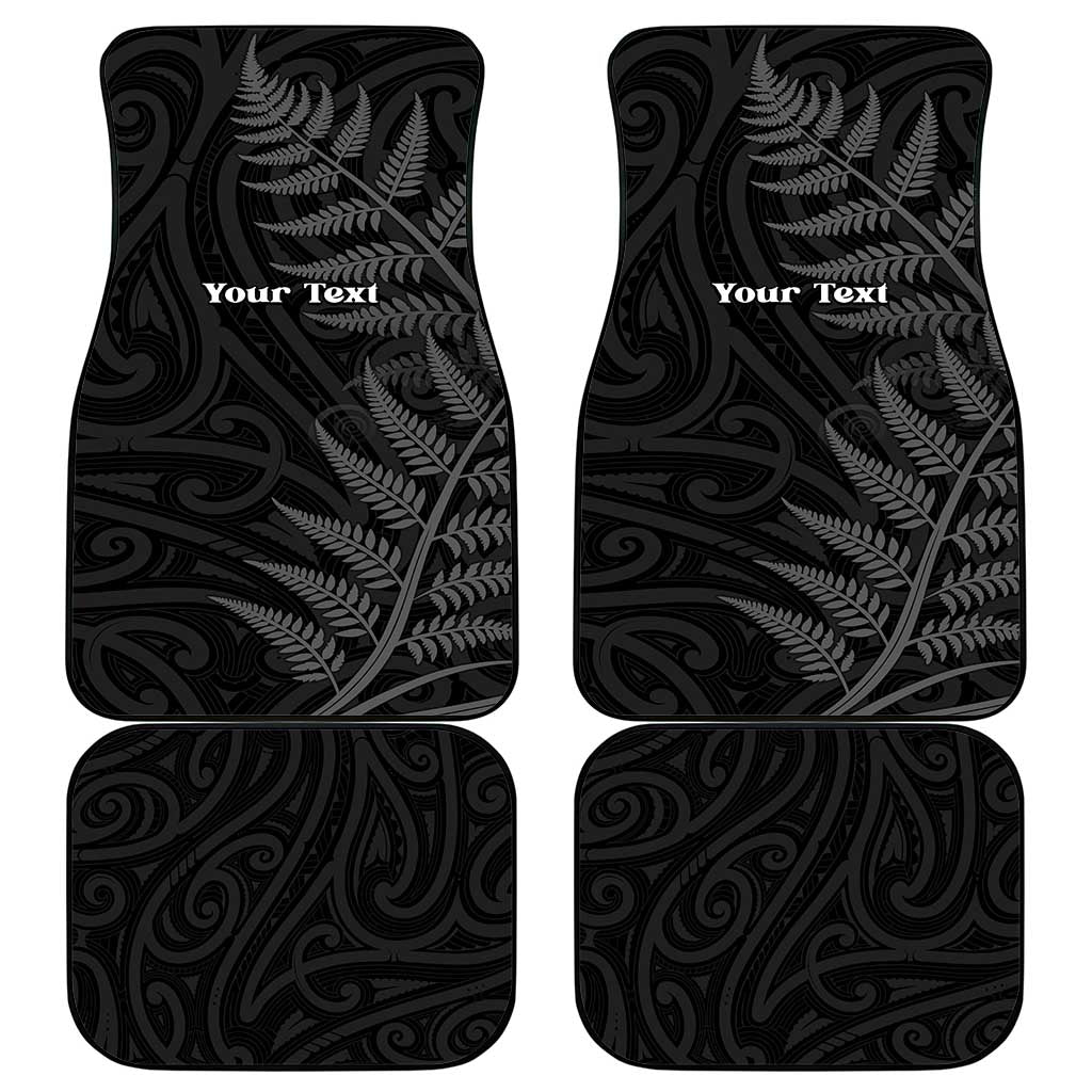 Personalised New Zealand Chur Bro Car Mats Maori Koru With Silver Fern