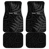 Personalised New Zealand Chur Bro Car Mats Maori Koru With Silver Fern