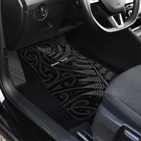 Personalised New Zealand Chur Bro Car Mats Maori Koru With Silver Fern