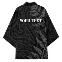 Personalised New Zealand Chur Bro Kimono Maori Koru With Silver Fern