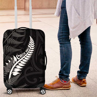 New Zealand Chur Bro Luggage Cover Maori Koru With Silver Fern