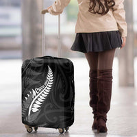 New Zealand Chur Bro Luggage Cover Maori Koru With Silver Fern