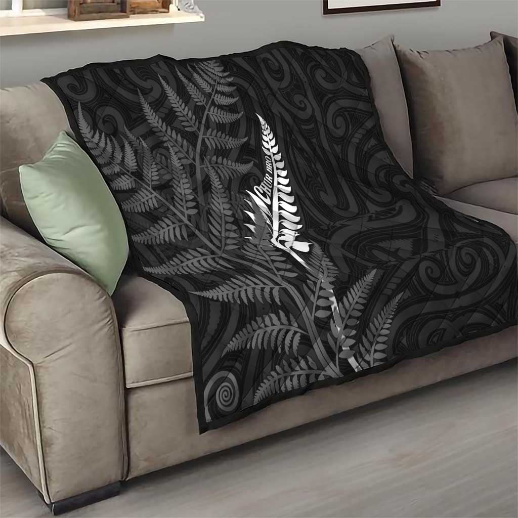 New Zealand Chur Bro Quilt Maori Koru With Silver Fern
