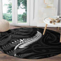 New Zealand Chur Bro Round Carpet Maori Koru With Silver Fern