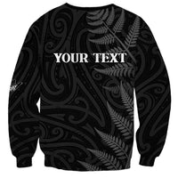 Personalised New Zealand Chur Bro Sweatshirt Maori Koru With Silver Fern