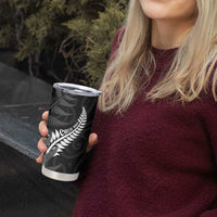 Personalised New Zealand Chur Bro Tumbler Cup Maori Koru With Silver Fern