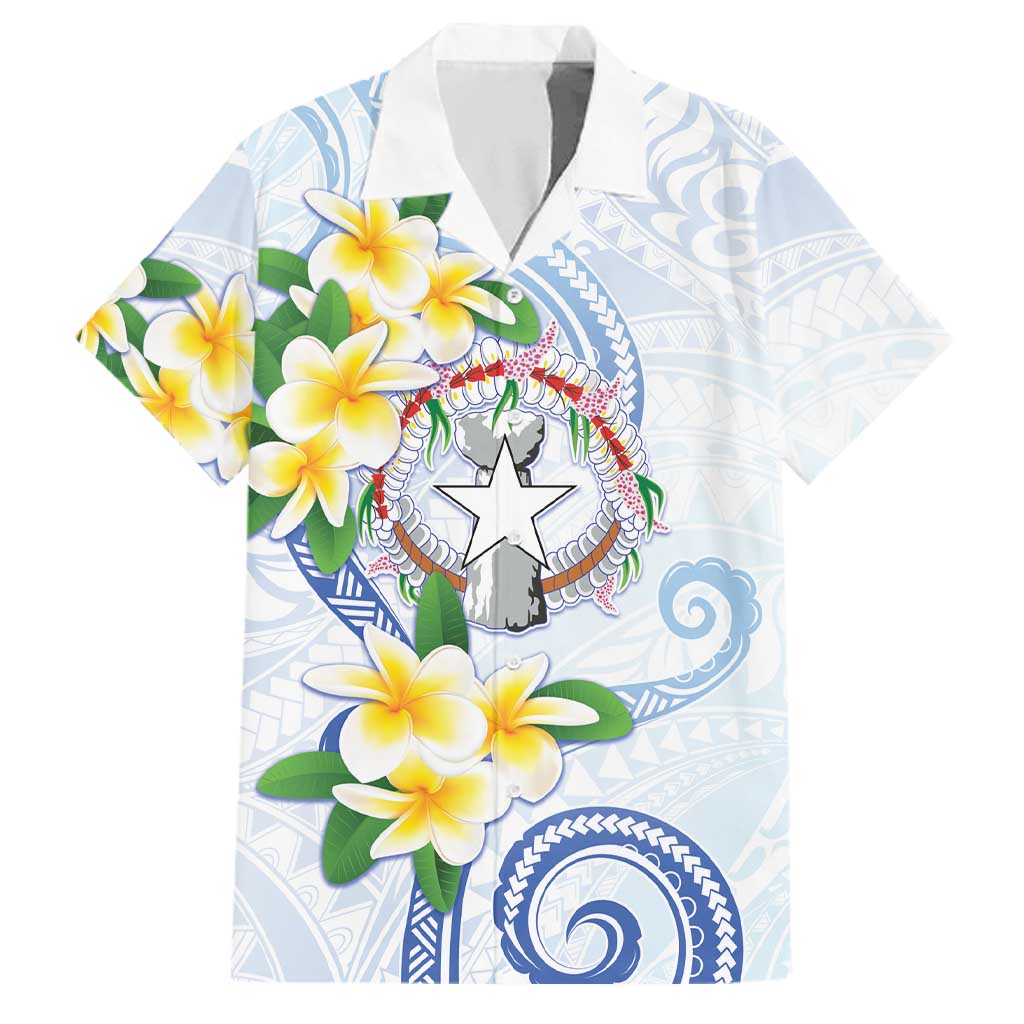 Northern Mariana Islands Chamorro Family Matching Puletasi and Hawaiian Shirt Plumeria Curves Style White Version LT05 Dad's Shirt - Short Sleeve White - Polynesian Pride