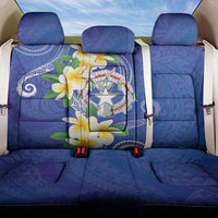 Northern Mariana Islands Chamorro Back Car Seat Cover Plumeria Curves Style Navy Version