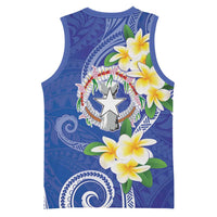 Northern Mariana Islands Chamorro Basketball Jersey Plumeria Curves Style Navy Version