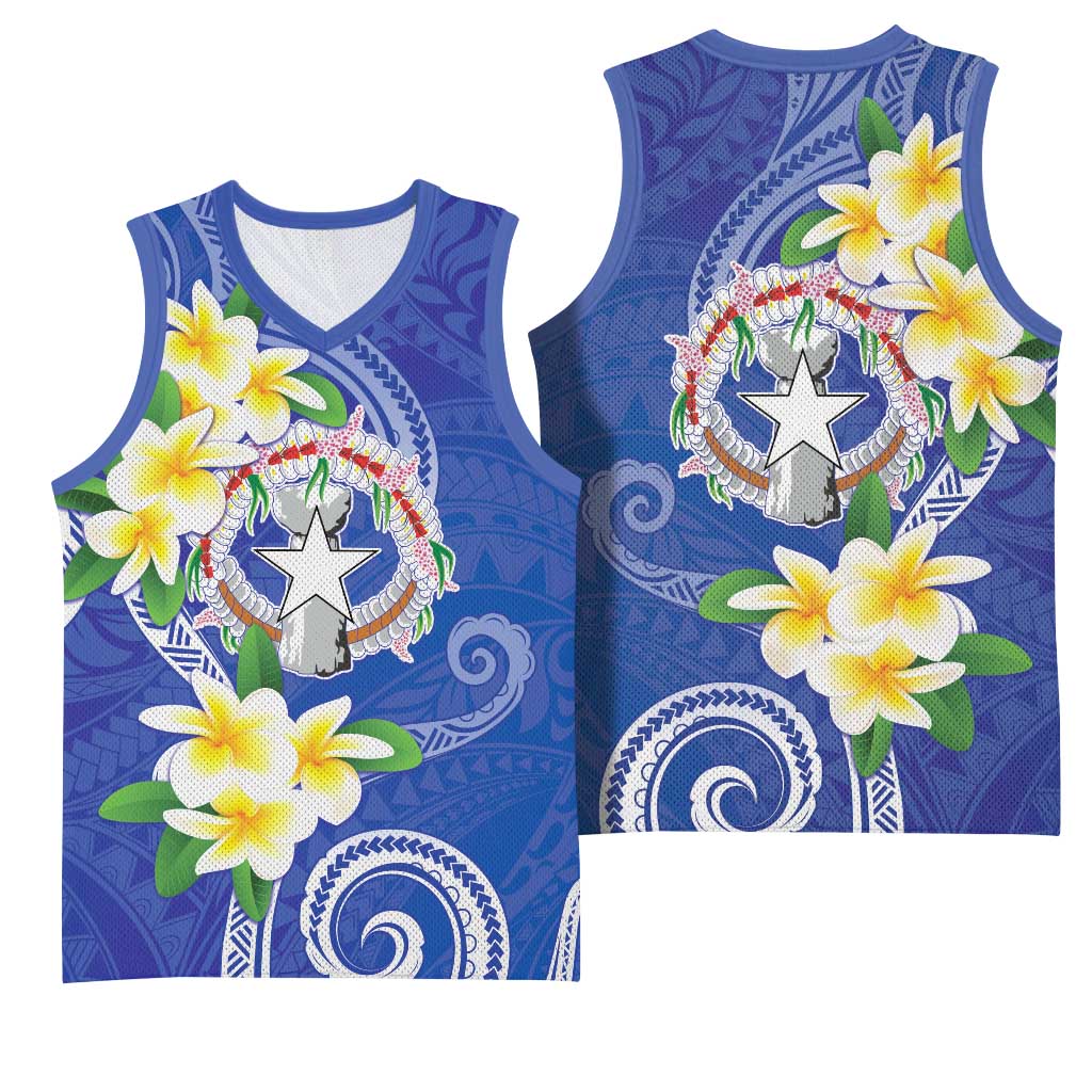 Northern Mariana Islands Chamorro Basketball Jersey Plumeria Curves Style Navy Version