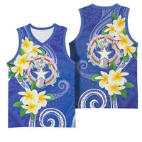 Northern Mariana Islands Chamorro Basketball Jersey Plumeria Curves Style Navy Version