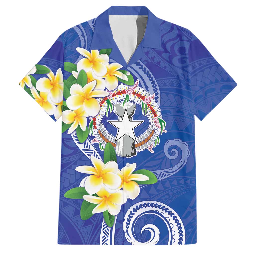 Northern Mariana Islands Chamorro Family Matching Mermaid Dress and Hawaiian Shirt Plumeria Curves Style Navy Version LT05 Dad's Shirt - Short Sleeve Navy - Polynesian Pride