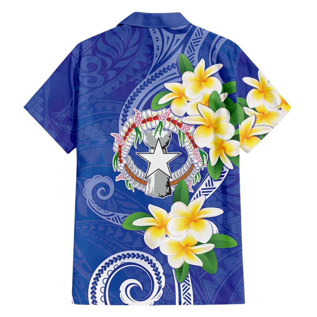 Northern Mariana Islands Chamorro Family Matching Off Shoulder Maxi Dress and Hawaiian Shirt Plumeria Curves Style Navy Version LT05 - Polynesian Pride