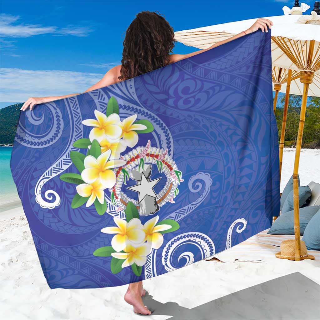 Northern Mariana Islands Chamorro Sarong Plumeria Curves Style Navy Version