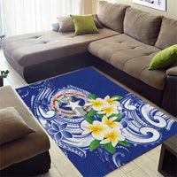 Northern Mariana Islands Area Rug Polynesian Pattern With Frangipani