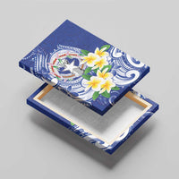 Northern Mariana Islands Canvas Wall Art Polynesian Pattern With Frangipani