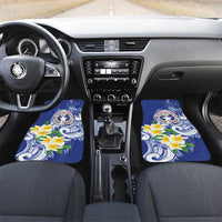 Northern Mariana Islands Car Mats Polynesian Pattern With Frangipani