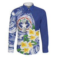 Northern Mariana Islands Family Matching Mermaid Dress and Hawaiian Shirt Polynesian Pattern With Frangipani