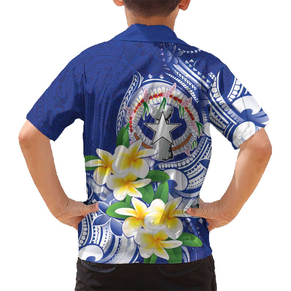 Northern Mariana Islands Hawaiian Shirt Polynesian Pattern With Frangipani