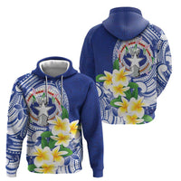Northern Mariana Islands Hoodie Polynesian Pattern With Frangipani