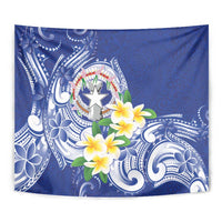 Northern Mariana Islands Tapestry Polynesian Pattern With Frangipani