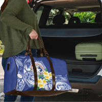 Northern Mariana Islands Travel Bag Polynesian Pattern With Frangipani
