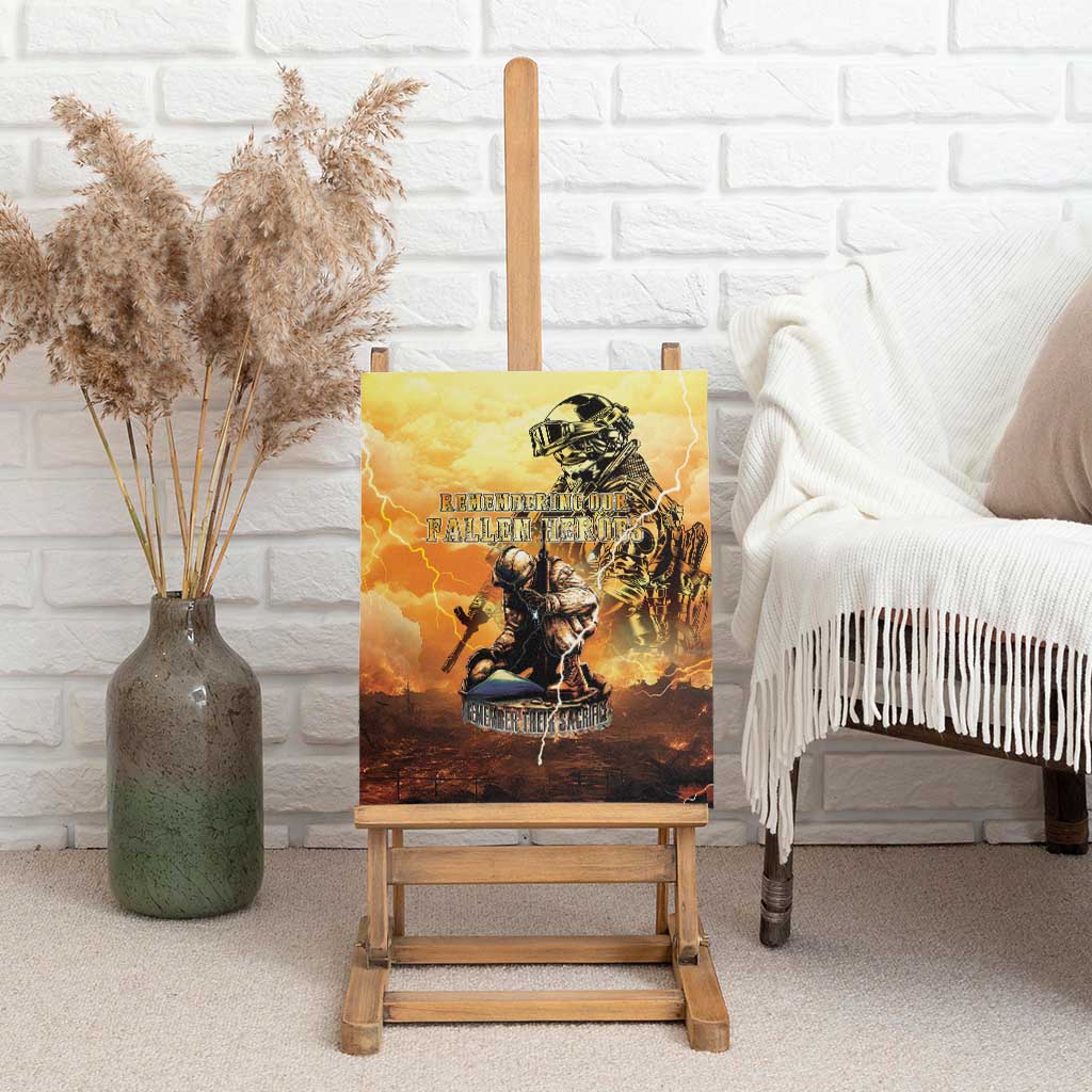 Hawaii Memorial Day Canvas Wall Art Remember Their Sacrifice