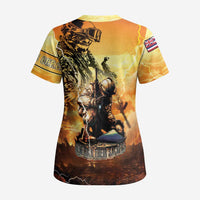 Hawaii Memorial Day Scrub Top Remember Their Sacrifice - Polynesian Pride