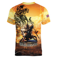 Hawaii Memorial Day Women V-Neck T-Shirt Remember Their Sacrifice