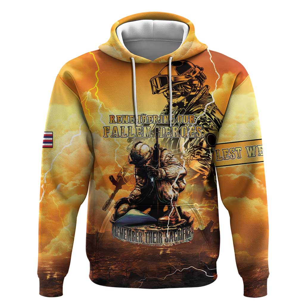 Hawaii Memorial Day Zip Hoodie Remember Their Sacrifice