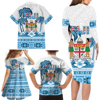 Fiji 679 Constitution Day Family Matching Long Sleeve Bodycon Dress and Hawaiian Shirt Fijian Tapa Pattern LT05 - Polynesian Pride