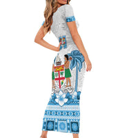 Fiji 679 Constitution Day Family Matching Short Sleeve Bodycon Dress and Hawaiian Shirt Fijian Tapa Pattern LT05 - Polynesian Pride