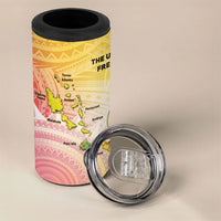 Vanuatu Independence Day 4 in 1 Can Cooler Tumbler The Untouched Paradise LT05 - Polynesian Pride