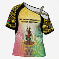 Vanuatu Independence Day Cross Shoulder Shirt The Untouched Paradise