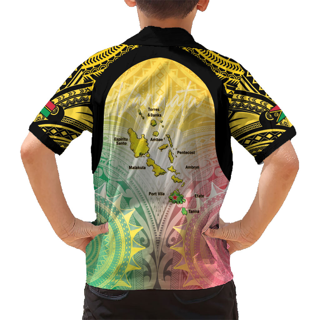 Vanuatu Independence Day Family Matching Off The Shoulder Long Sleeve Dress and Hawaiian Shirt The Untouched Paradise