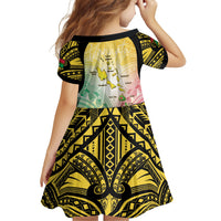 Vanuatu Independence Day Family Matching Off The Shoulder Long Sleeve Dress and Hawaiian Shirt The Untouched Paradise