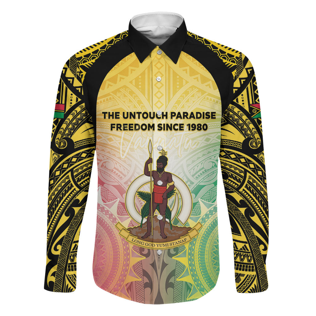 Vanuatu Independence Day Family Matching Off Shoulder Short Dress and Hawaiian Shirt The Untouched Paradise