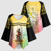 Vanuatu Independence Day Kimono Sleeve Blouse The Untouched Paradise