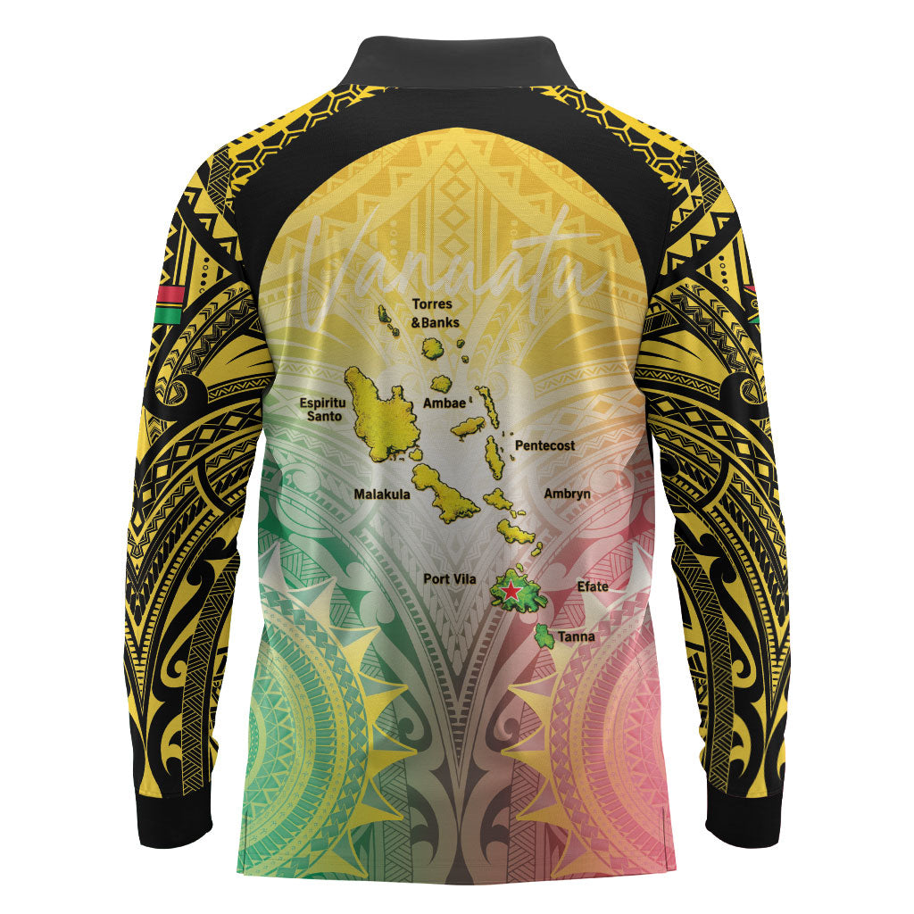 Vanuatu Independence Day Long Sleeve Polo Shirt The Untouched Paradise