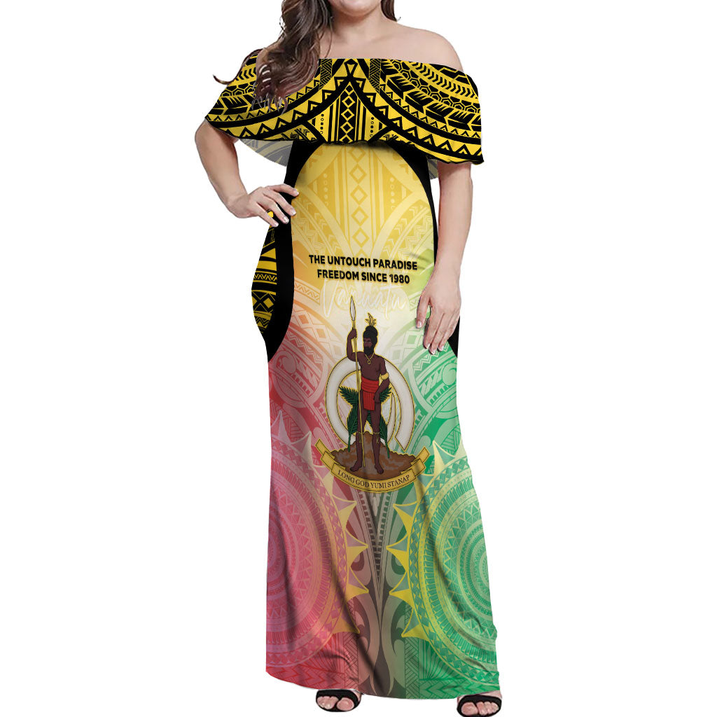 Vanuatu Independence Day Off Shoulder Maxi Dress The Untouched Paradise