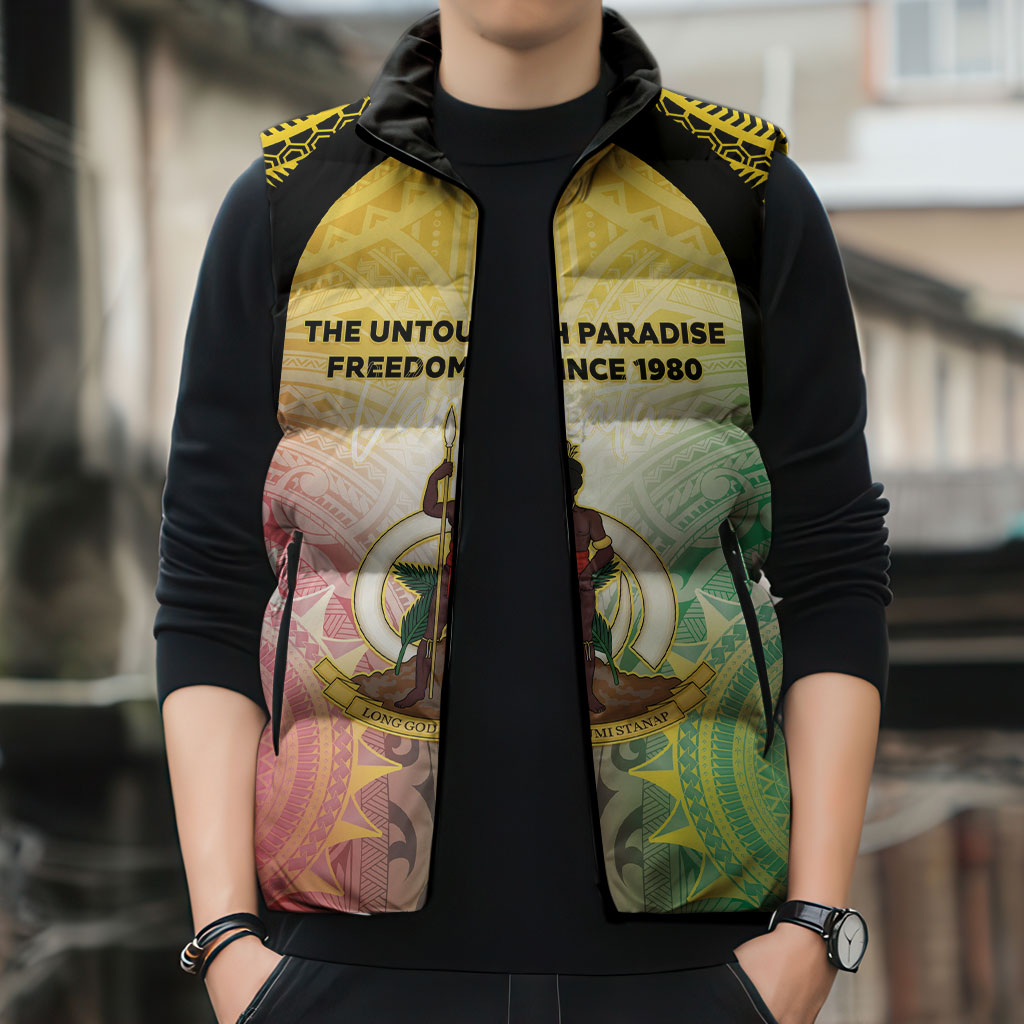 Vanuatu Independence Day Sleeveless Puffer Jacket The Untouched Paradise