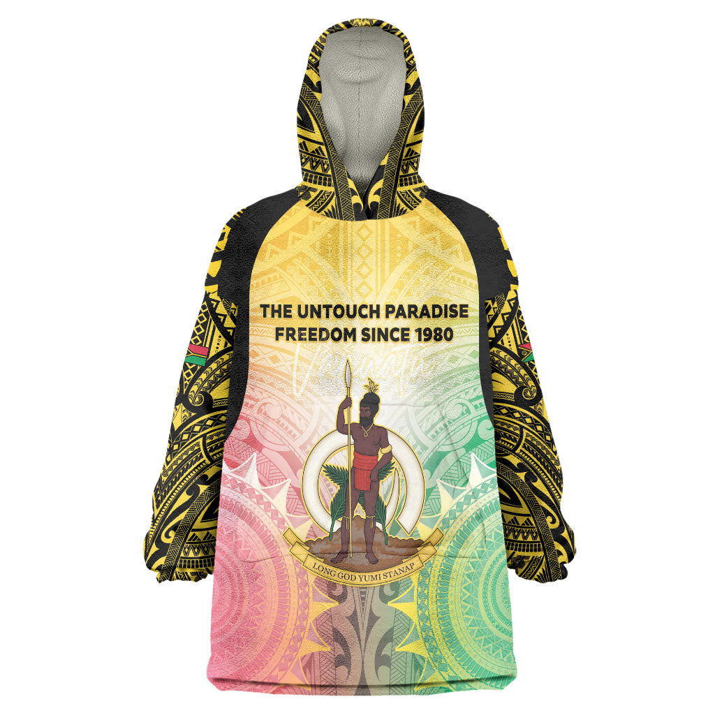 Vanuatu Independence Day Wearable Blanket Hoodie The Untouched Paradise