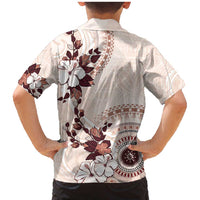 Bula Fiji Language Week Family Matching Mermaid Dress and Hawaiian Shirt Fijian Tapa Pattern With Tagimoucia Flower LT05 - Polynesian Pride